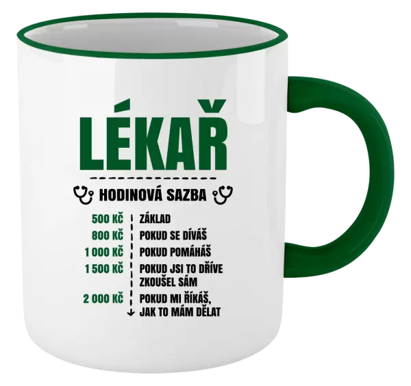 Hrnek Hodinová sazba - lékař