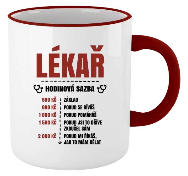 Hrnek Hodinová sazba - lékař