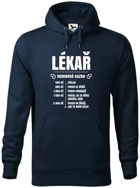Pánská mikina Hodinová sazba - lékař