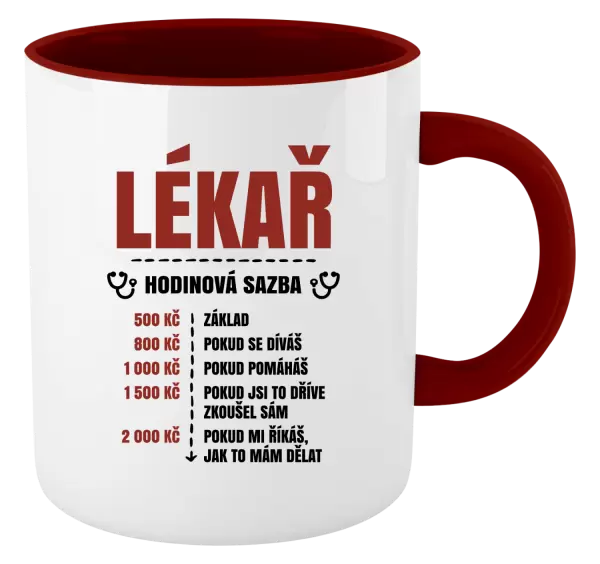 Hrnek Hodinová sazba - lékař