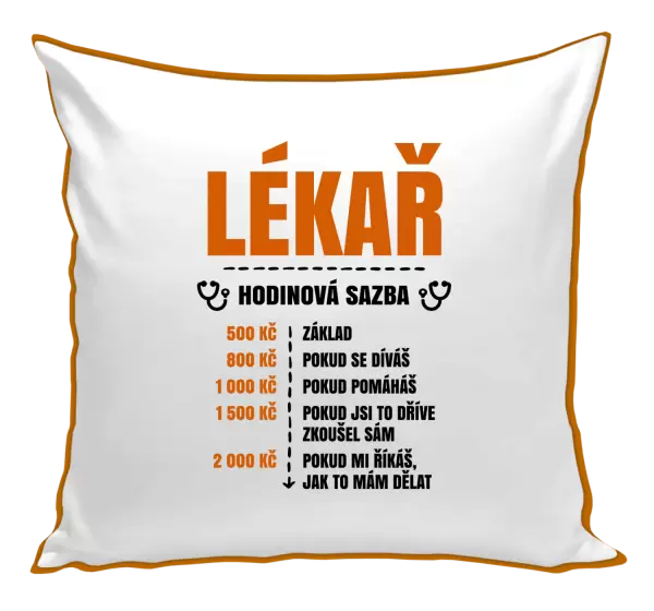 Polštář Hodinová sazba - lékař
