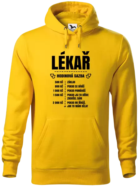 Pánská mikina Hodinová sazba - lékař