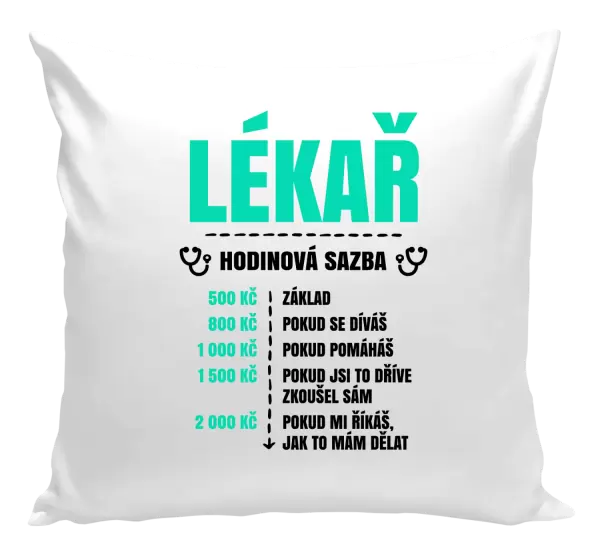 Polštář Hodinová sazba - lékař