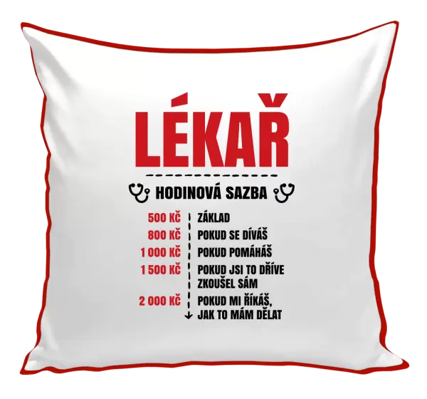 Polštář Hodinová sazba - lékař