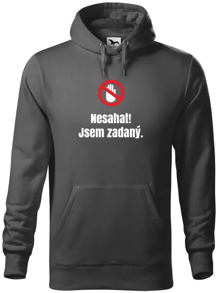 Pánská mikina Nesahat, jsem zadaný