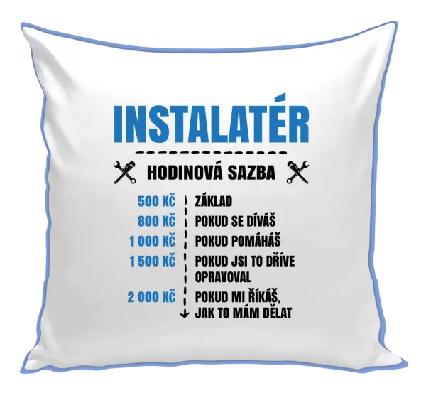 Polštář Hodinová sazba - instalatér