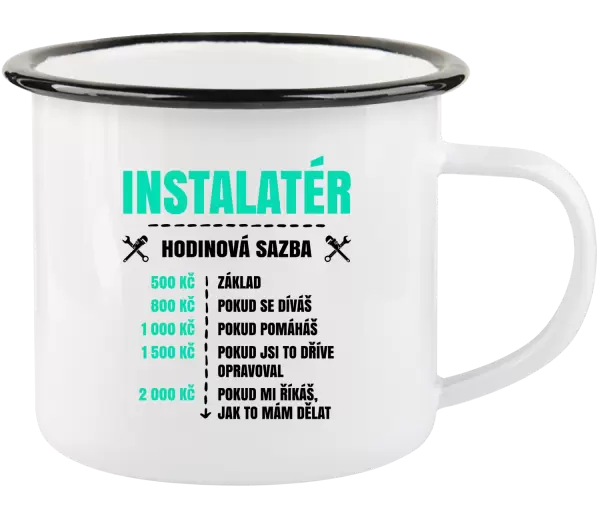 Plecháček Hodinová sazba - instalatér