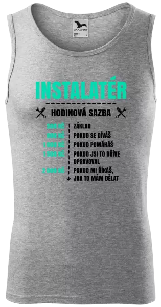 Pánské tílko Hodinová sazba - instalatér