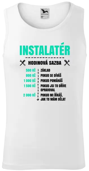 Pánské tílko Hodinová sazba - instalatér