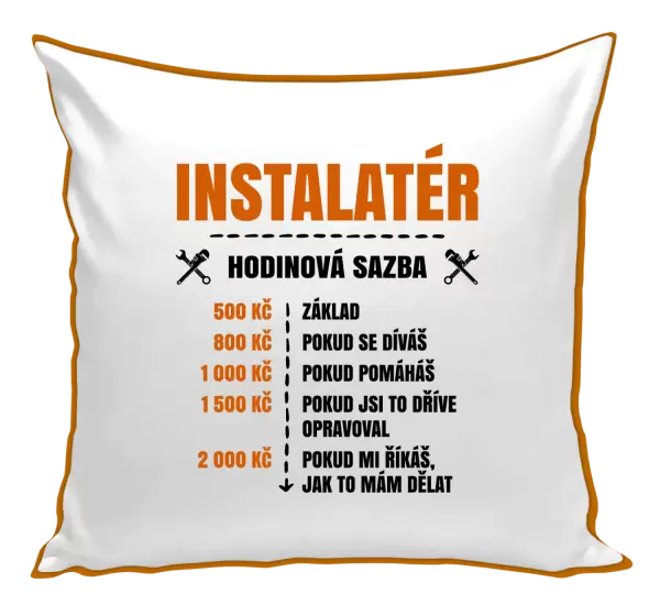Polštář Hodinová sazba - instalatér