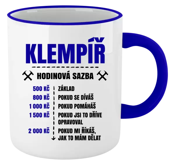 Hrnek Hodinová sazba - klempíř