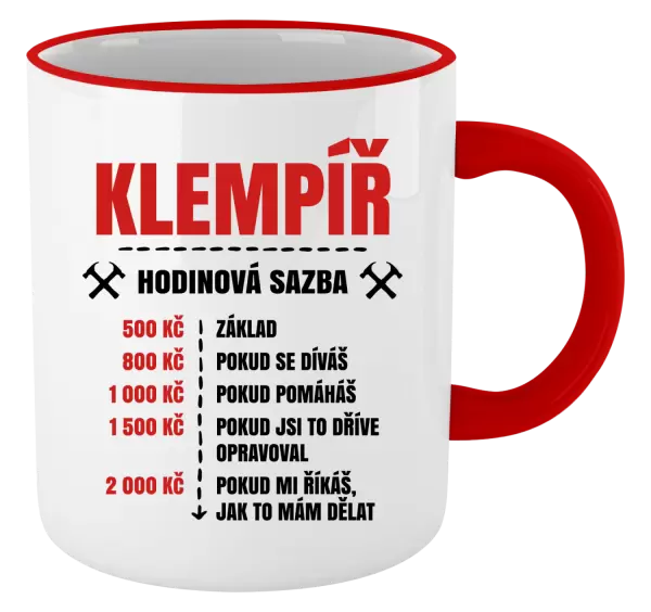 Hrnek Hodinová sazba - klempíř