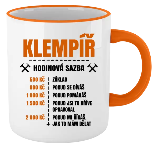 Hrnek Hodinová sazba - klempíř