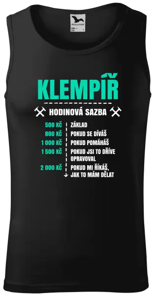Pánské tílko Hodinová sazba - klempíř
