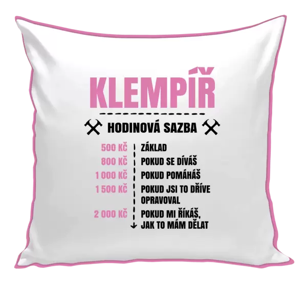Polštář Hodinová sazba - klempíř