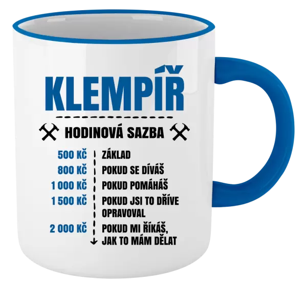 Hrnek Hodinová sazba - klempíř