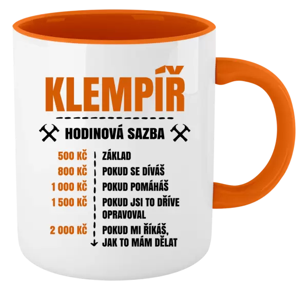 Hrnek Hodinová sazba - klempíř