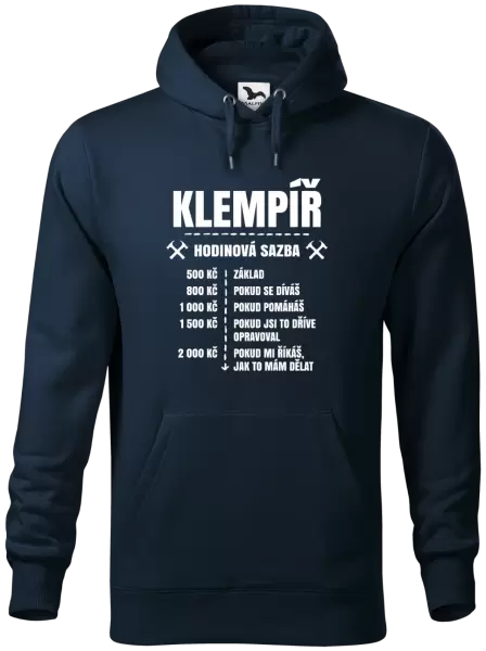 Pánská mikina Hodinová sazba - klempíř