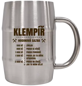 Nerezový chladicí půllitr Hodinová sazba - klempíř