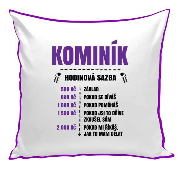 Polštář Hodinová sazba - kominík