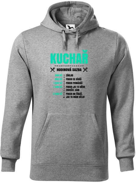 Pánská mikina Hodinová sazba - kuchař