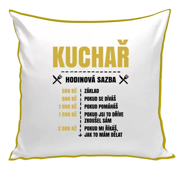 Polštář Hodinová sazba - kuchař