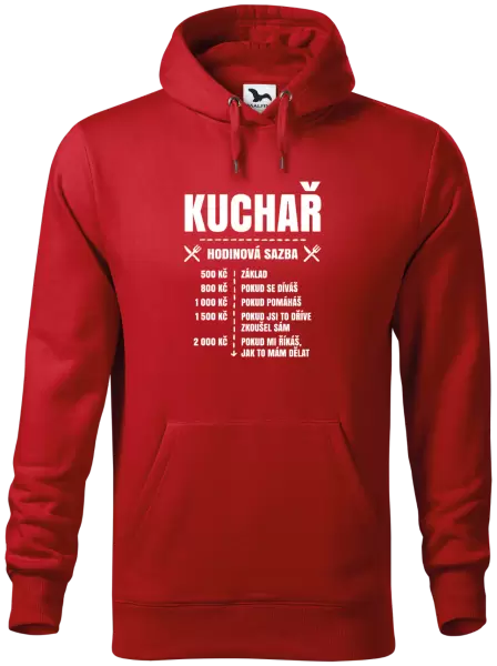 Pánská mikina Hodinová sazba - kuchař