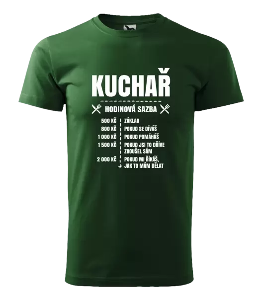 Pánské tričko Hodinová sazba - kuchař