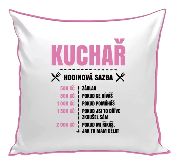 Polštář Hodinová sazba - kuchař