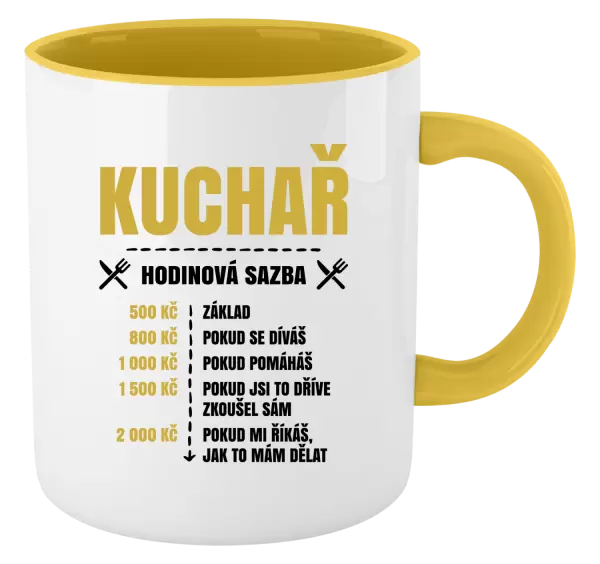 Hrnek Hodinová sazba - kuchař