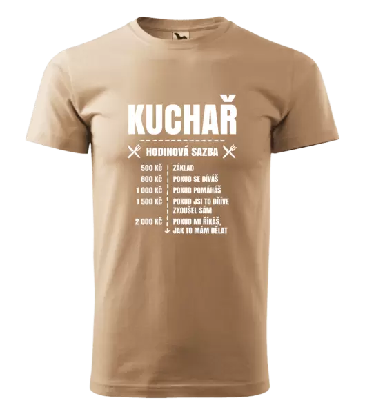 Pánské tričko Hodinová sazba - kuchař
