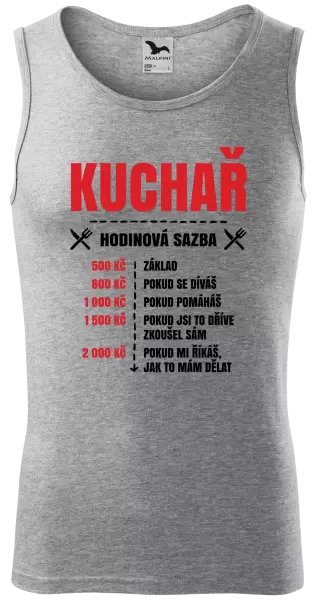 Pánské tílko Hodinová sazba - kuchař