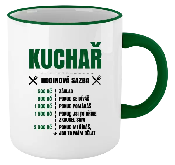 Hrnek Hodinová sazba - kuchař