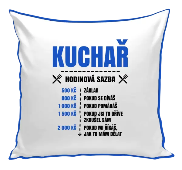 Polštář Hodinová sazba - kuchař