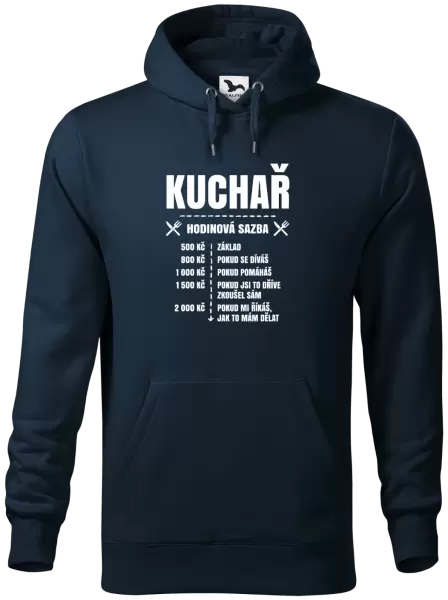 Pánská mikina Hodinová sazba - kuchař