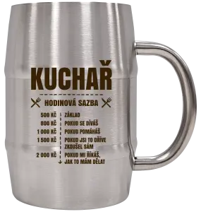 Nerezový chladicí půllitr Hodinová sazba - kuchař
