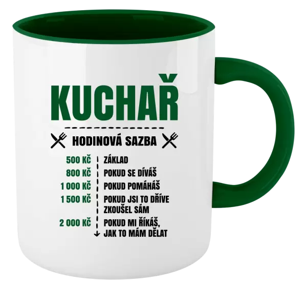 Hrnek Hodinová sazba - kuchař
