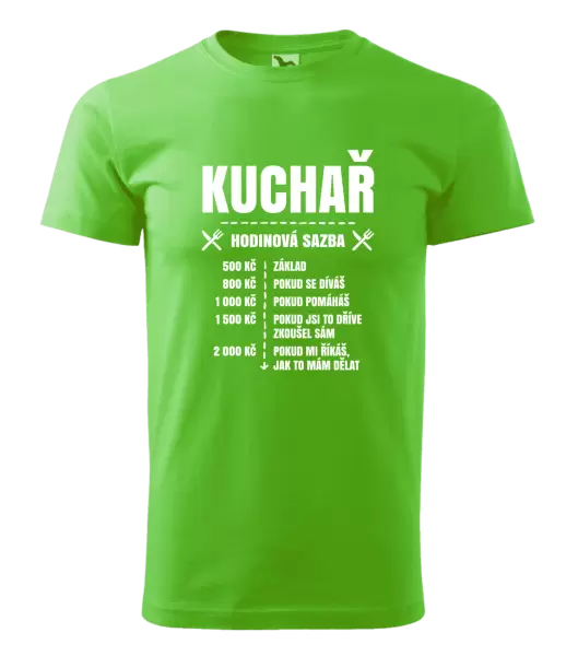 Pánské tričko Hodinová sazba - kuchař