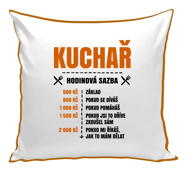 Polštář Hodinová sazba - kuchař