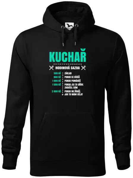 Pánská mikina Hodinová sazba - kuchař