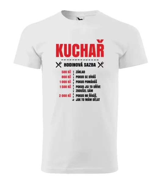 Pánské tričko Hodinová sazba - kuchař
