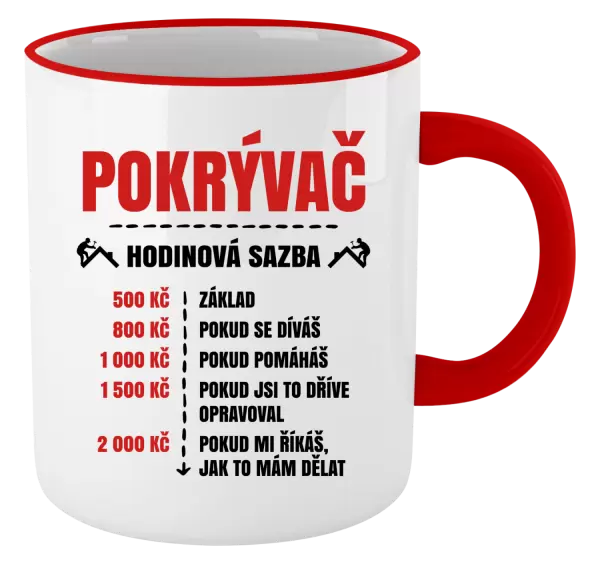 Hrnek Hodinová sazba - pokrývač