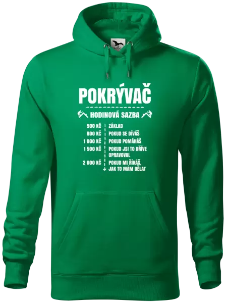 Pánská mikina Hodinová sazba - pokrývač