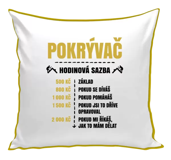 Polštář Hodinová sazba - pokrývač