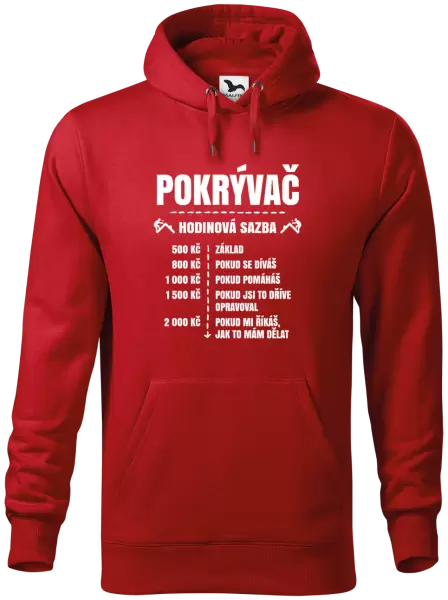 Pánská mikina Hodinová sazba - pokrývač
