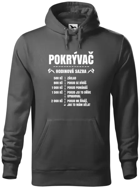 Pánská mikina Hodinová sazba - pokrývač