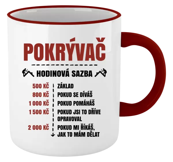 Hrnek Hodinová sazba - pokrývač
