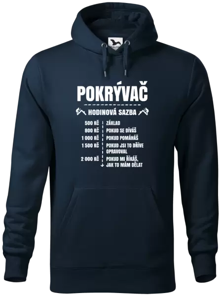 Pánská mikina Hodinová sazba - pokrývač