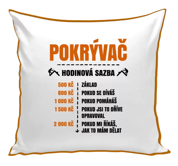 Polštář Hodinová sazba - pokrývač