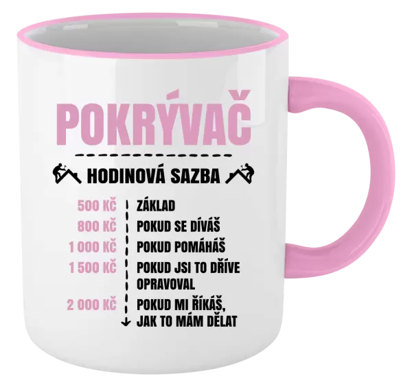 Hrnek Hodinová sazba - pokrývač